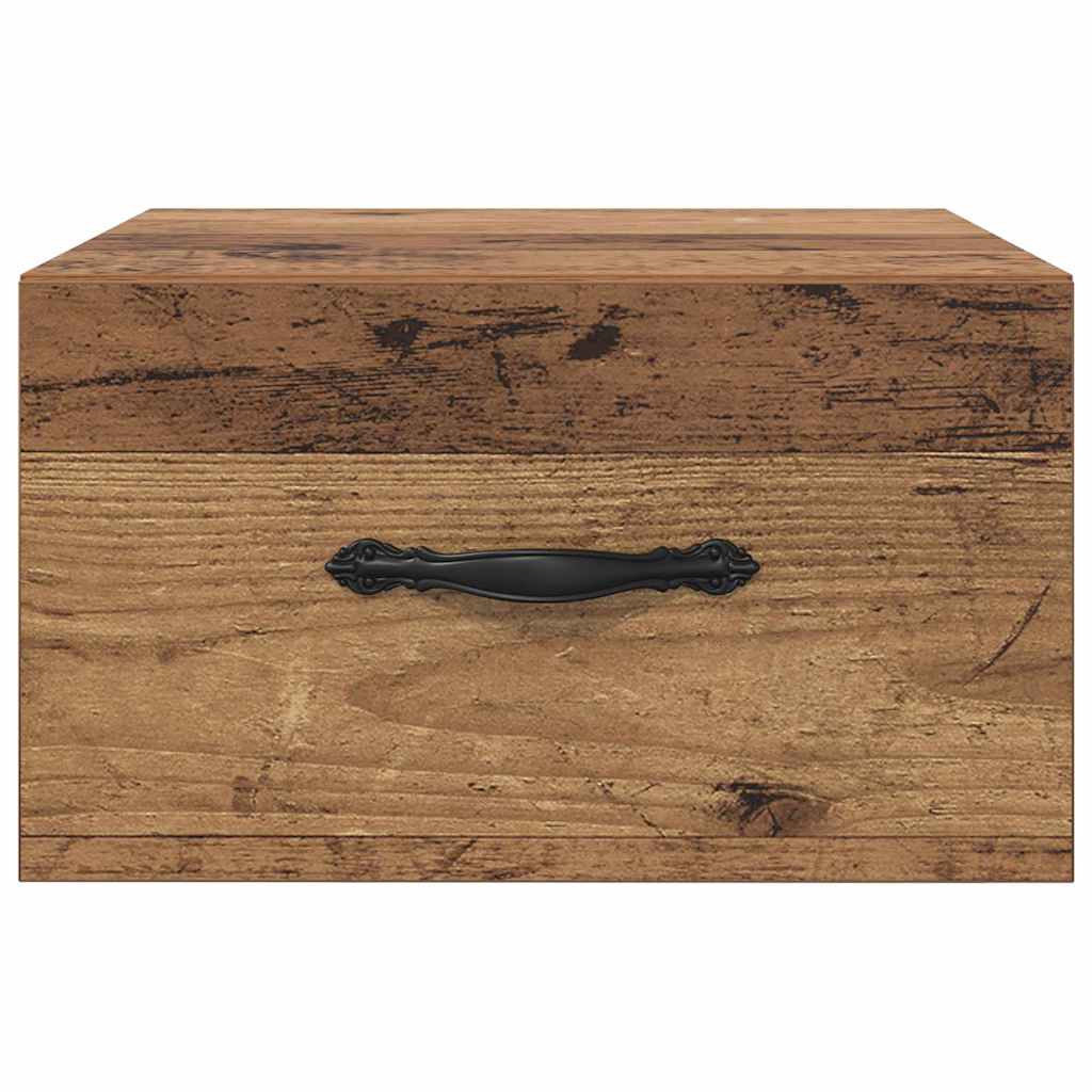 Nachttisch mit Schubladen Altholz 35 x 35 x 20 cm Holzwerkstoff