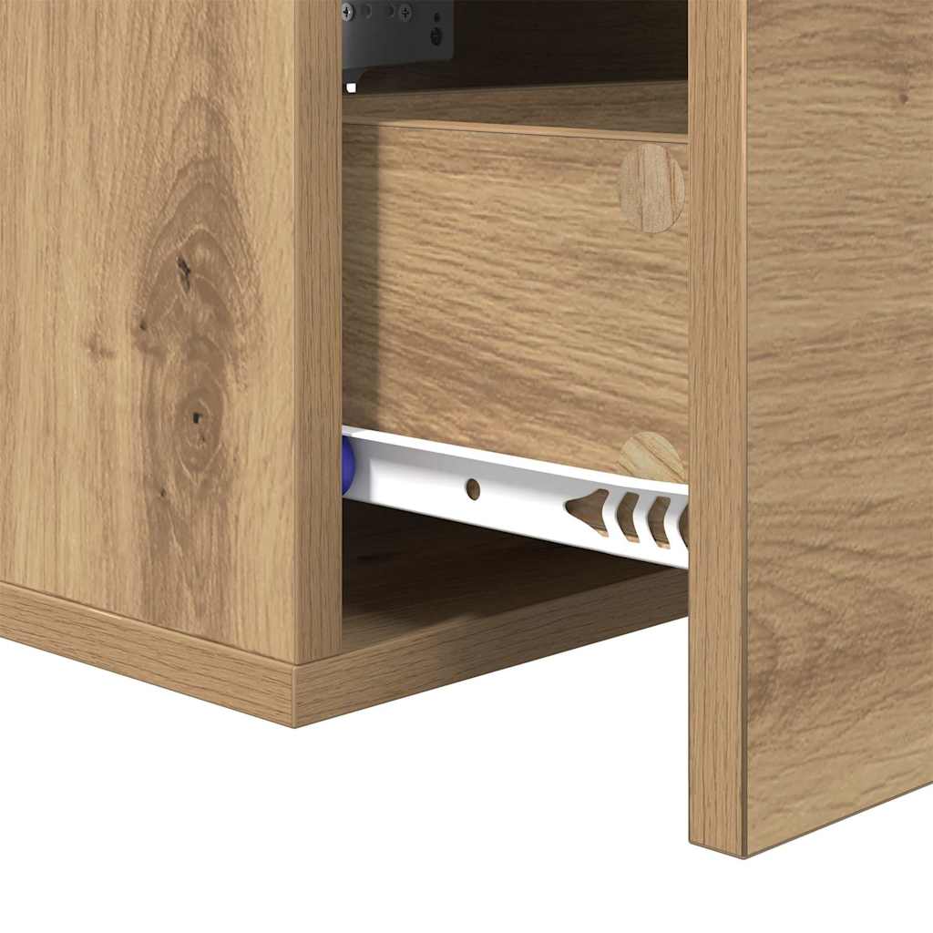 Nachttisch 2 pcs Artisan-Eiche 35 x 35 x 20 cm Holzwerkstoff