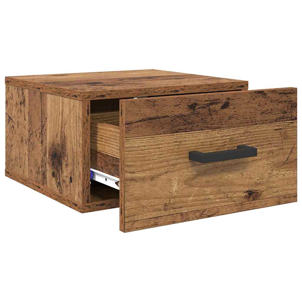Nachttisch mit Schubladen Altholz 35 x 35 x 20 cm Holzwerkstoff