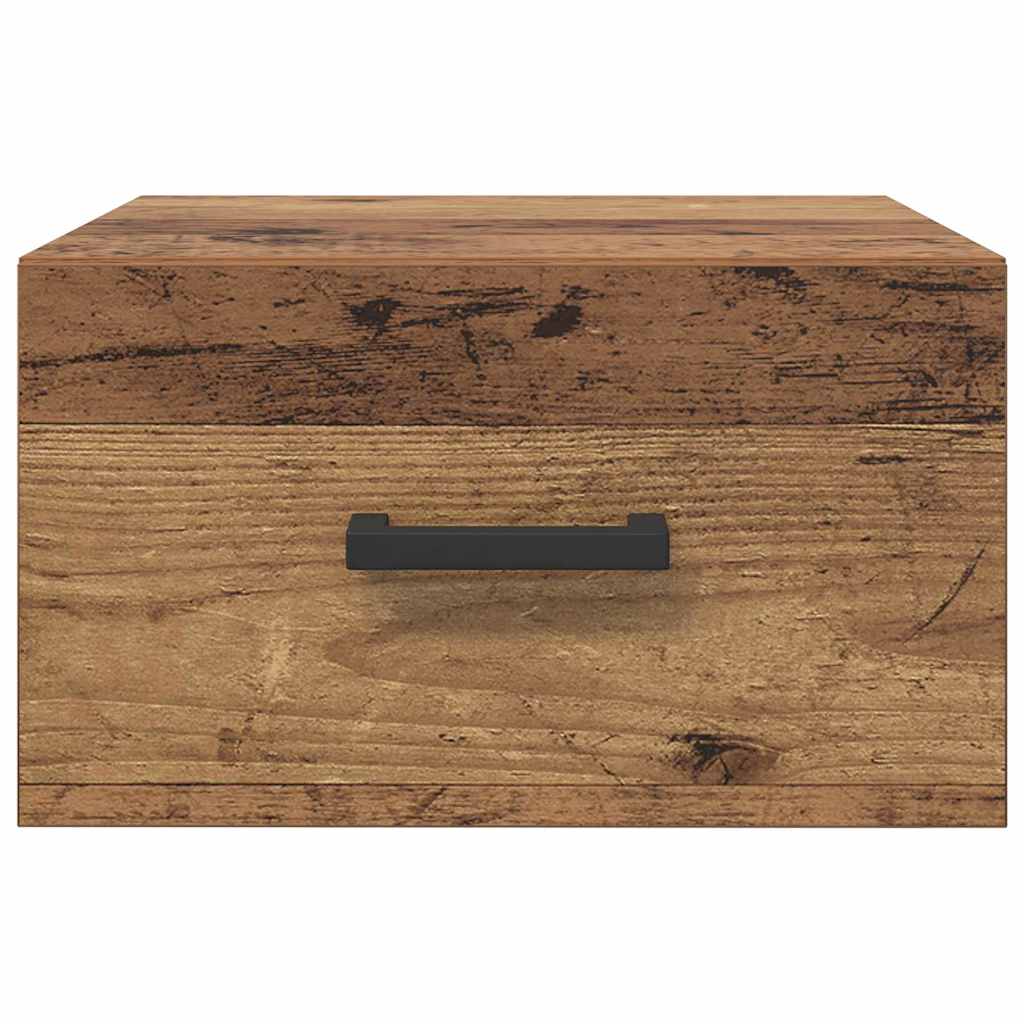 Nachttisch mit Schubladen Altholz 35 x 35 x 20 cm Holzwerkstoff