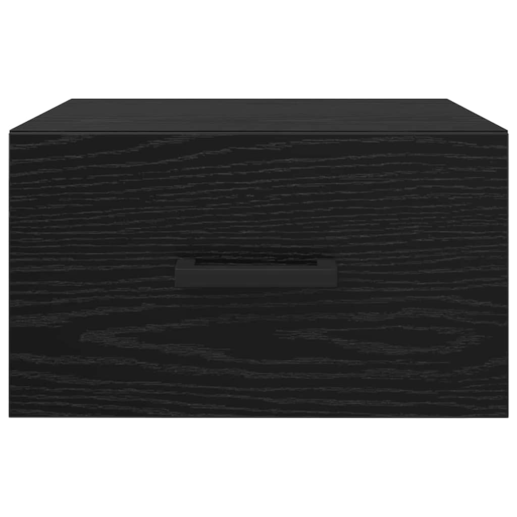 Nachttisch 2 pcs Schwarz Eichen-Optik 35 x 35 x 20 cm