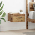 Nachttisch Wandmontiert Altholz 35 x 35 x 20 cm Holzwerkstoff