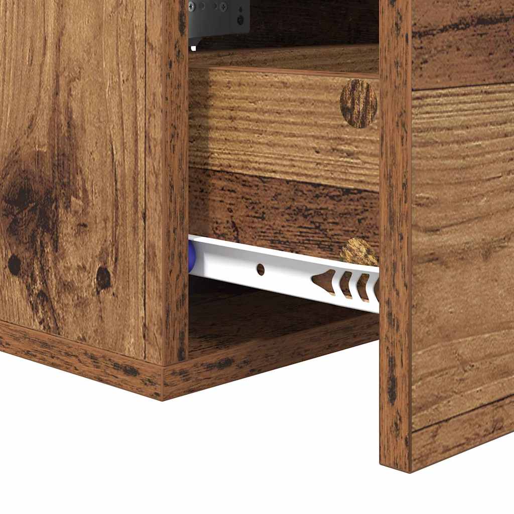 Nachttisch 2 pcs Altholz 35 x 35 x 20 cm Holzwerkstoff