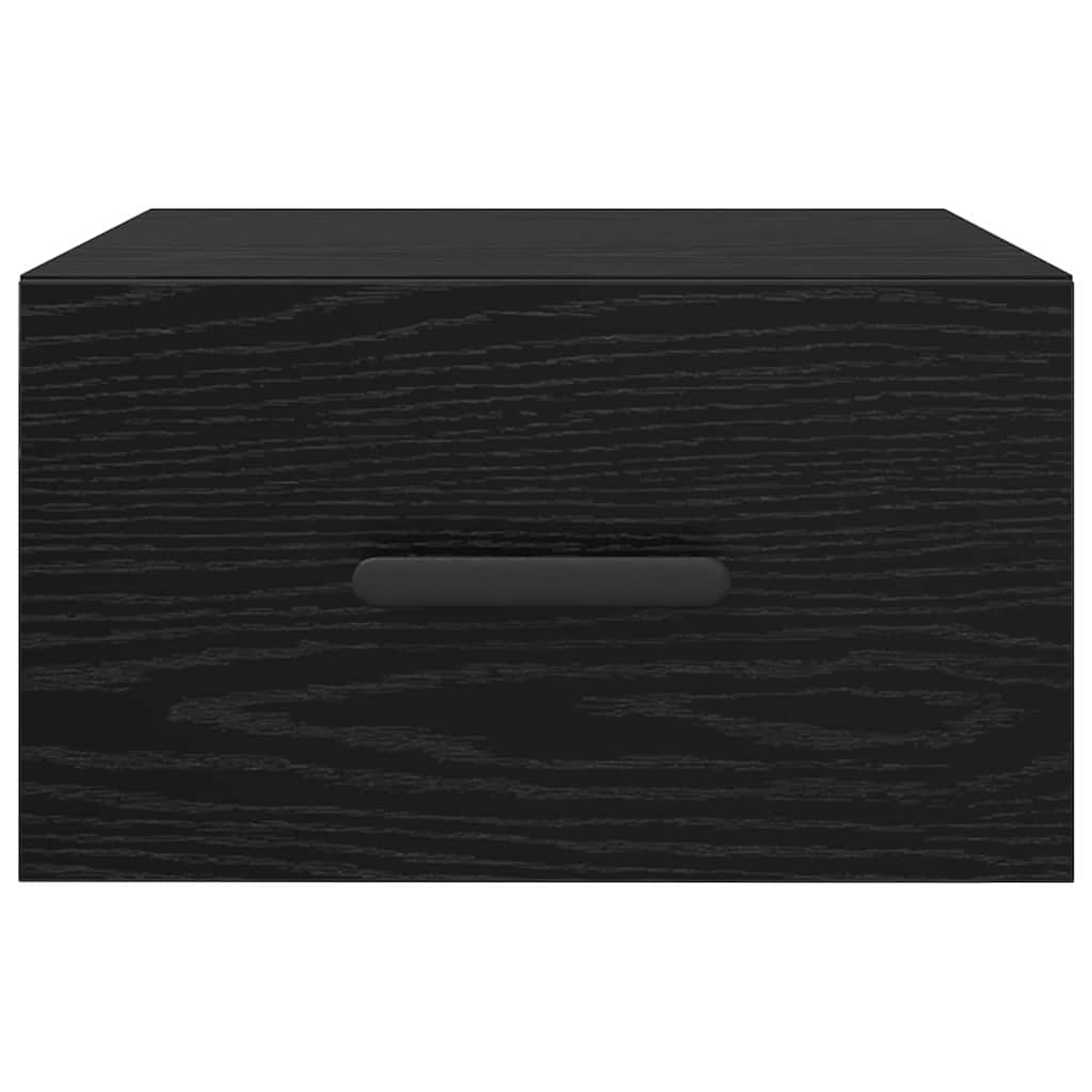 Nachttisch 2 pcs Schwarz Eichen-Optik 35 x 35 x 20 cm