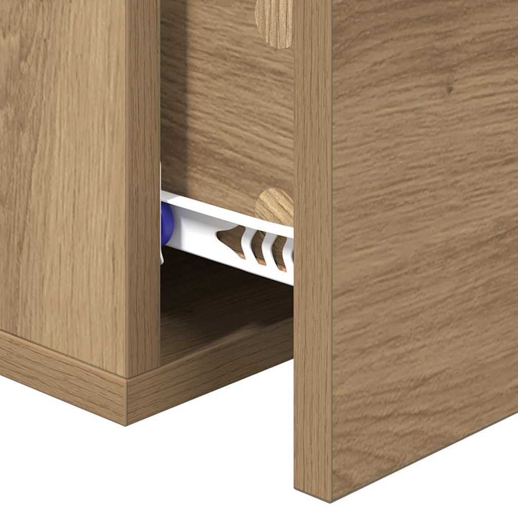 Nachttisch 2 pcs Artisan-Eiche 35 x 35 x 20 cm Holzwerkstoff