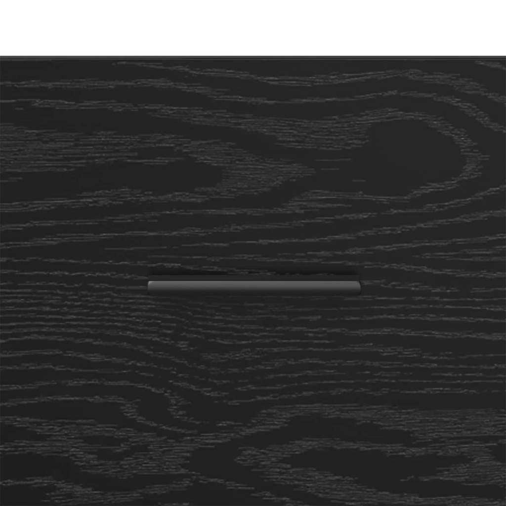 Nachttisch 2 pcs Schwarz Eichen-Optik 35 x 35 x 20 cm