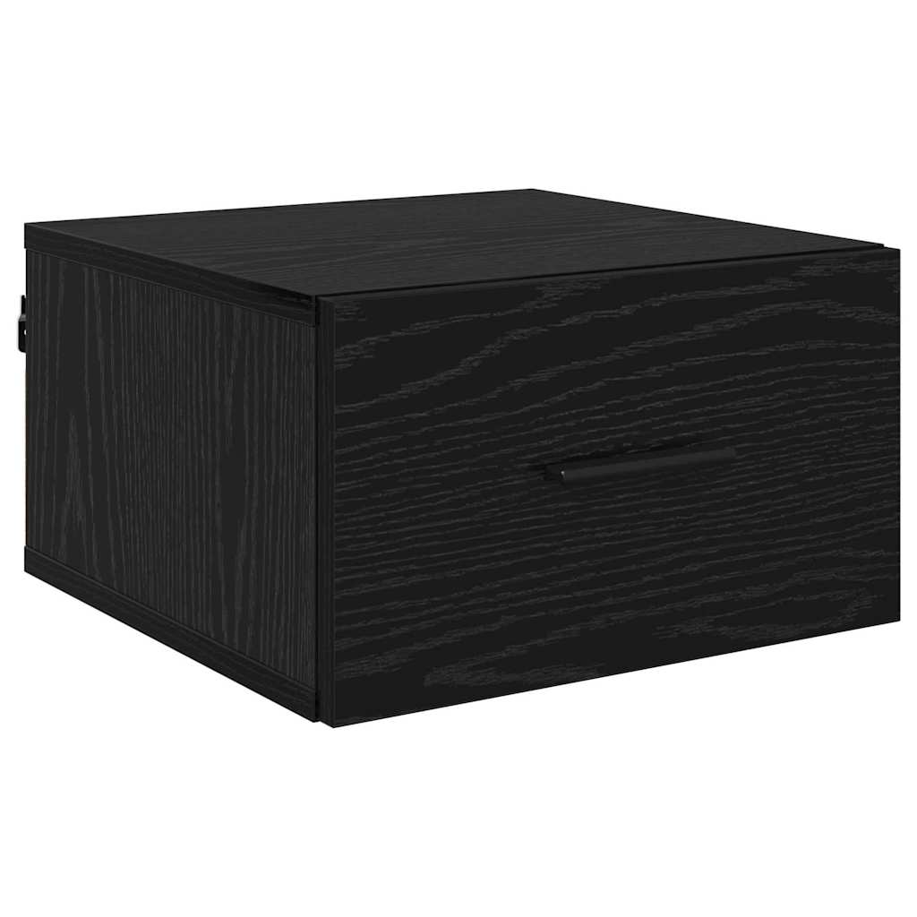 Nachttisch 2 pcs Schwarz Eichen-Optik 35 x 35 x 20 cm