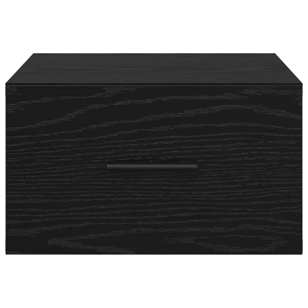 Nachttisch 2 pcs Schwarz Eichen-Optik 35 x 35 x 20 cm