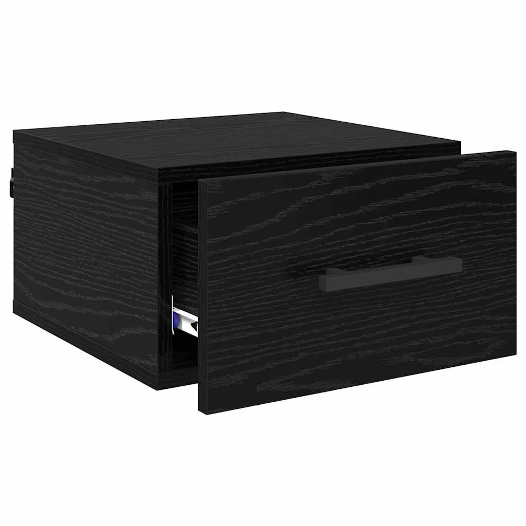 Nachttisch Schwarz Eichen-Optik 35 x 35 x 20 cm Holzwerkstoff