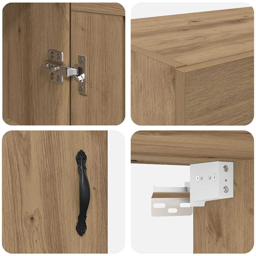 Wandschrank Artisan-Eiche 69,5 x 34 x 90 cm Holzwerkstoff