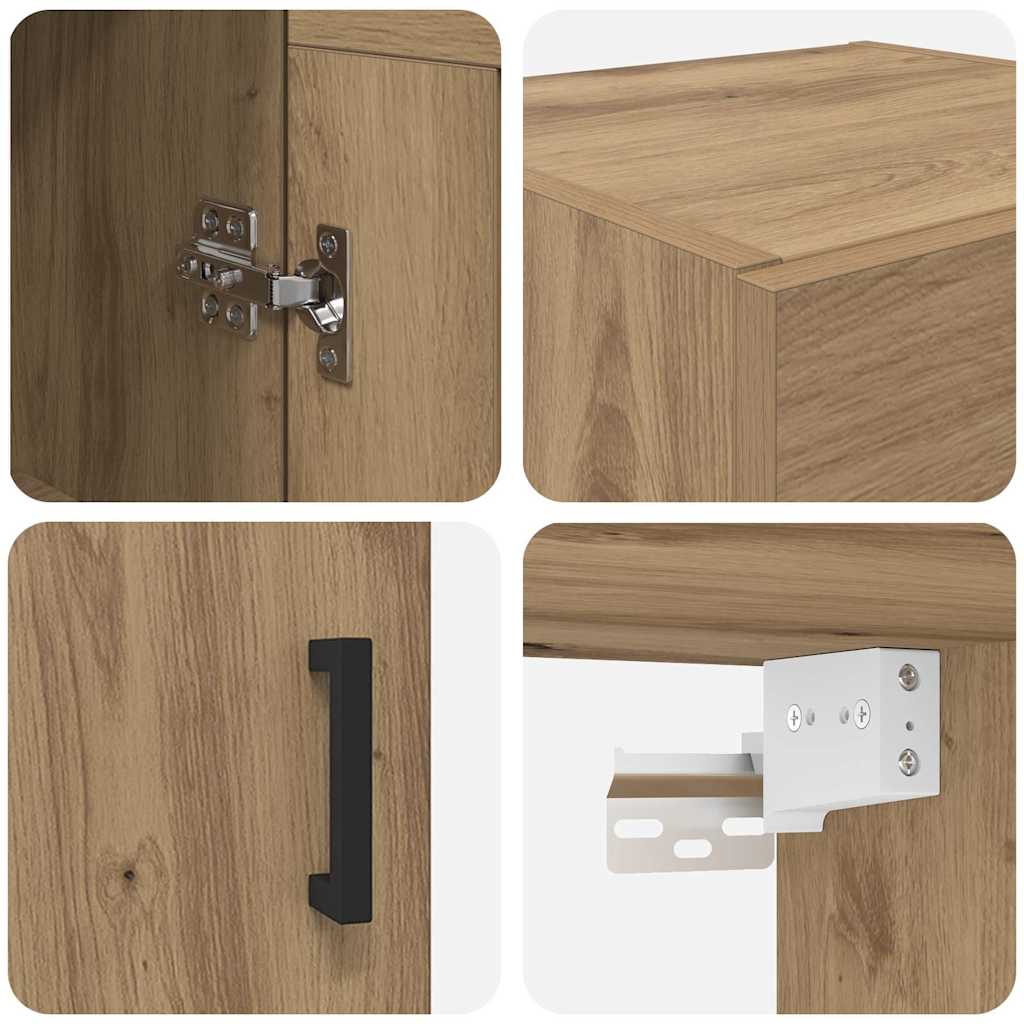 Wandschrank Artisan-Eiche 34,5 x 34 x 90 cm Holzwerkstoff