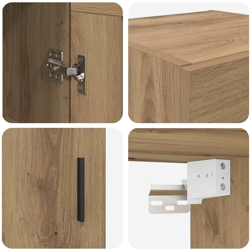 Wandschrank Artisan-Eiche 34,5 x 34 x 90 cm Holzwerkstoff