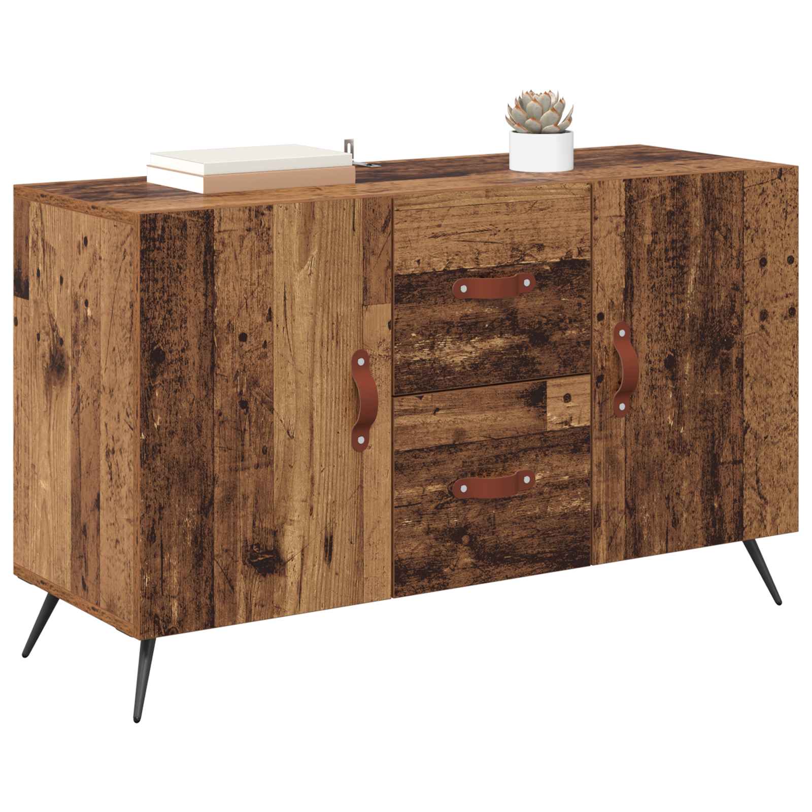 Sideboard mit Schubladen Altholz 100 x 36 x 60 cm Holzwerkstoff