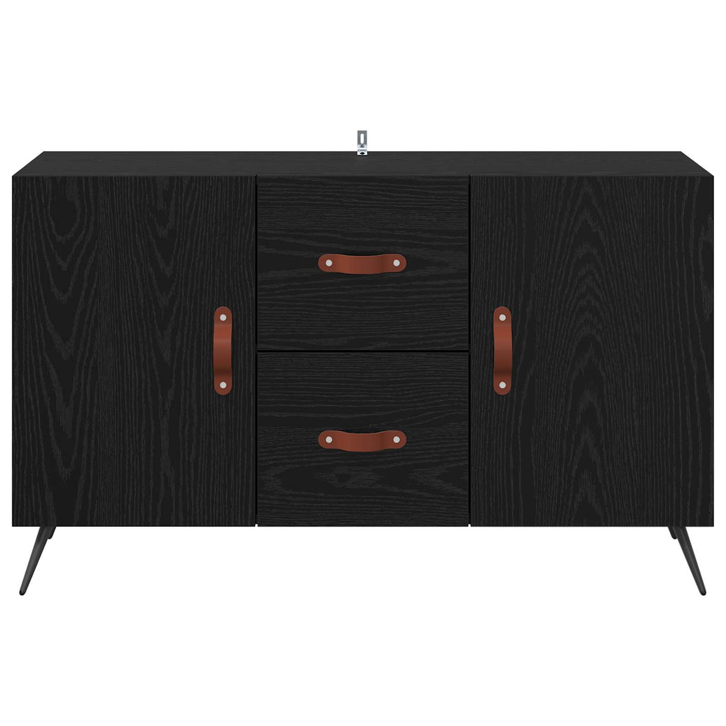 Sideboard Schwarz Eichen-Optik 100 x 36 x 60 cm Holzwerkstoff