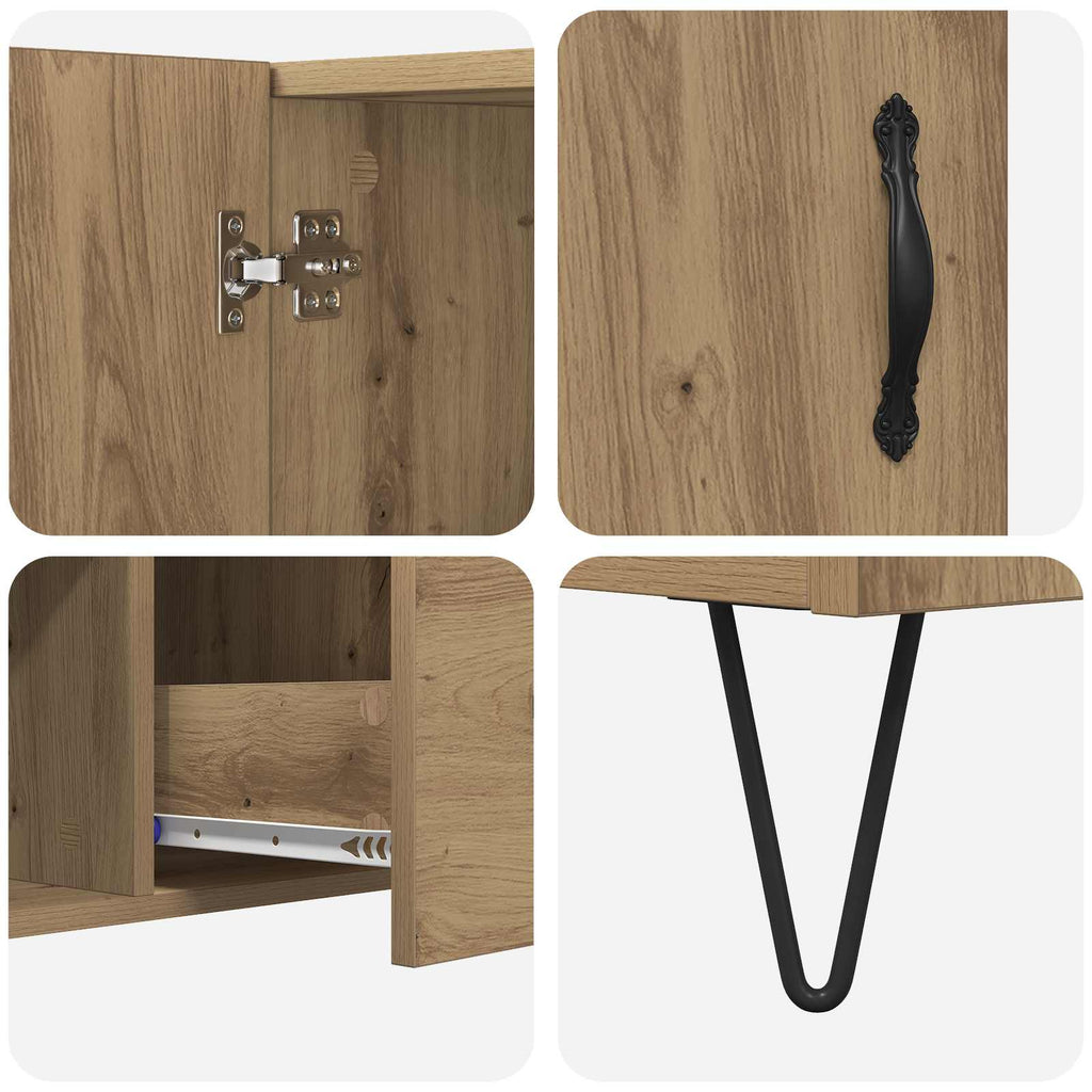 Sideboard Artisan-Eiche 100 x 36 x 60 cm Holzwerkstoff