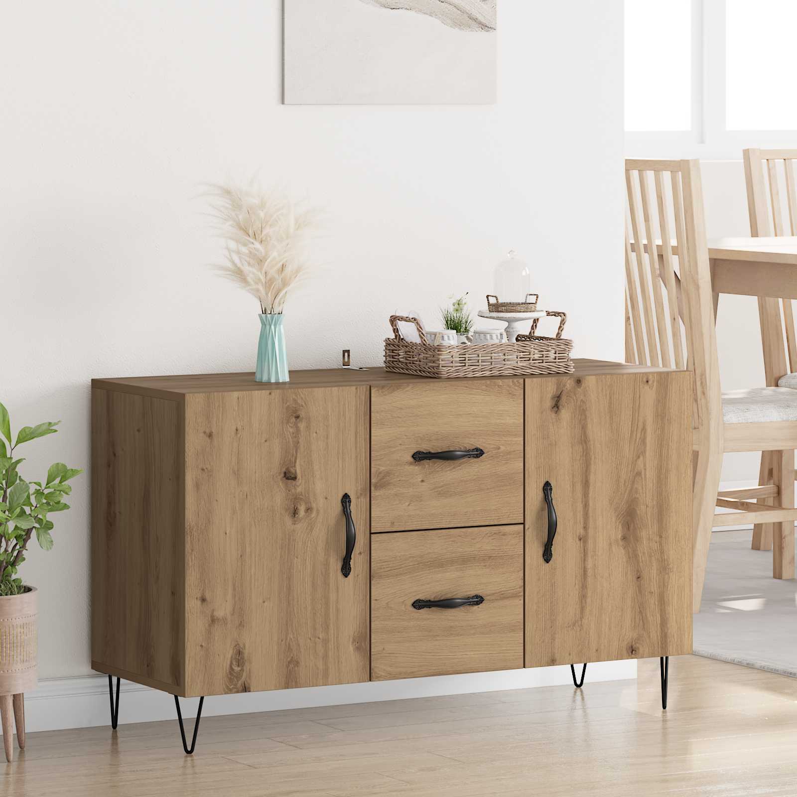 Sideboard Artisan-Eiche 100 x 36 x 60 cm Holzwerkstoff