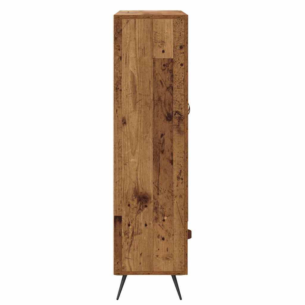 Highboard Altholz 69,5 x 31 x 115 cm Engineered Wood und Glas