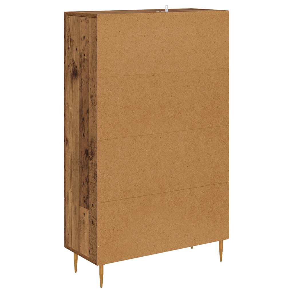Highboard Altholz 69,5 x 31 x 115 cm Engineered Wood und Glas