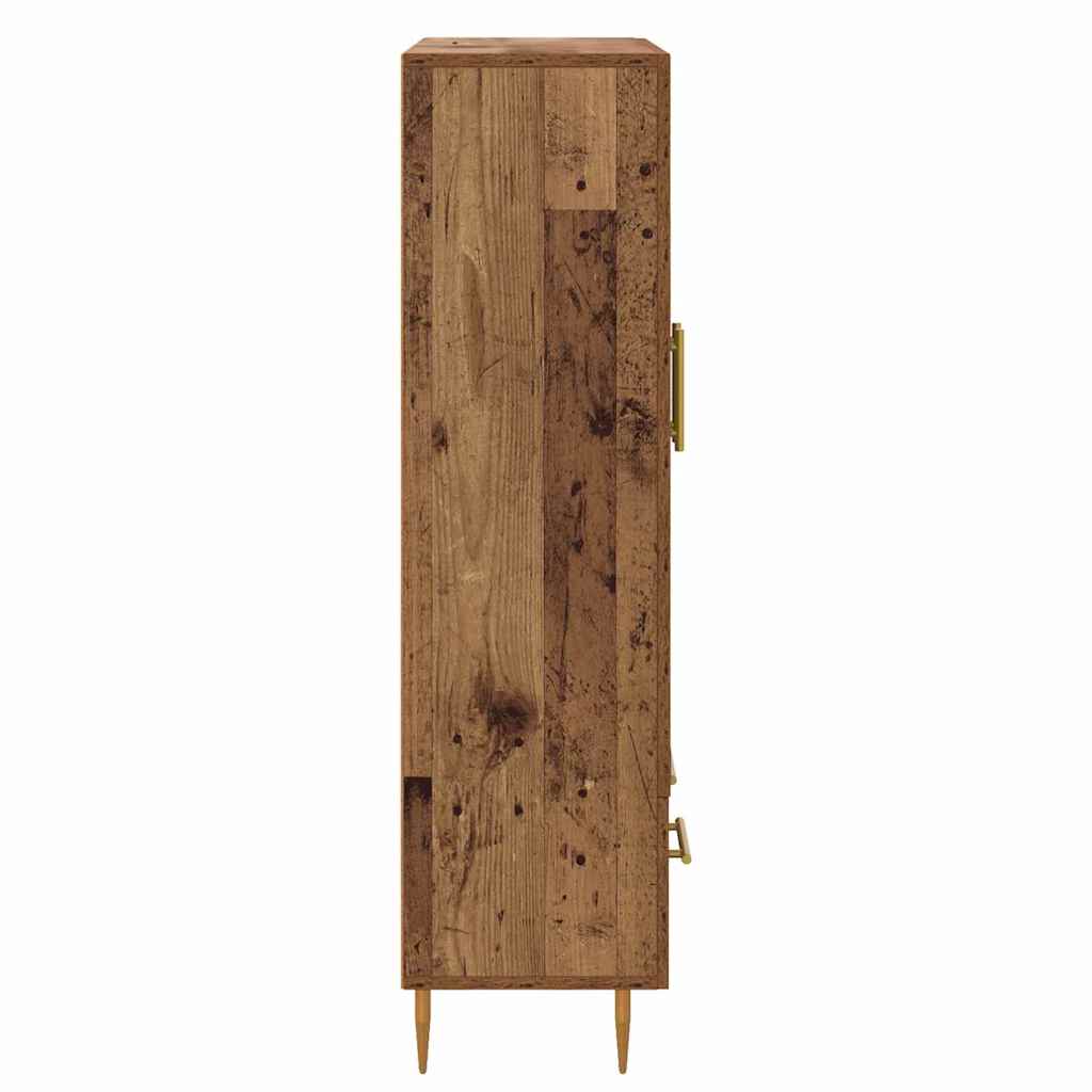 Highboard Altholz 69,5 x 31 x 115 cm Engineered Wood und Glas