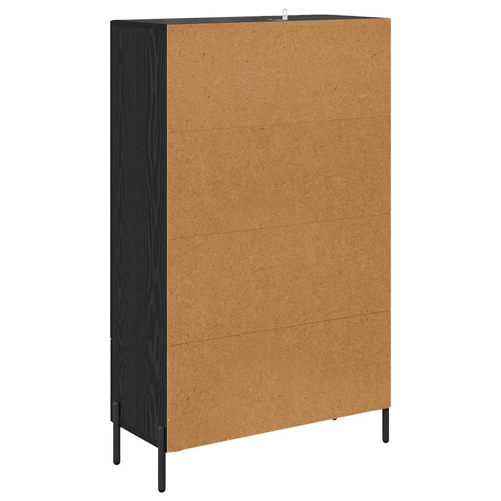 Highboard Corona Schwarz Eichen-Optik 69,5 x 31 x 115 cm