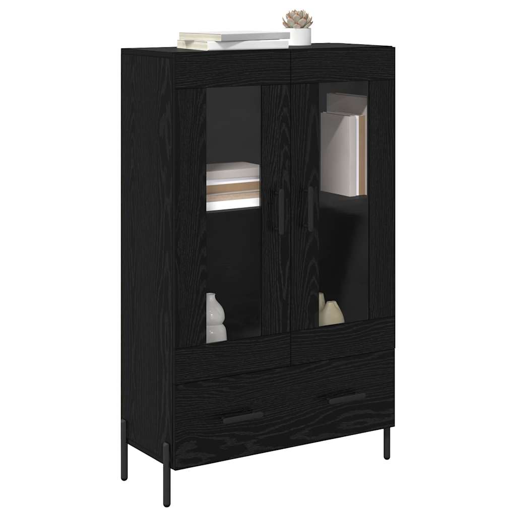 Highboard Corona Schwarz Eichen-Optik 69,5 x 31 x 115 cm