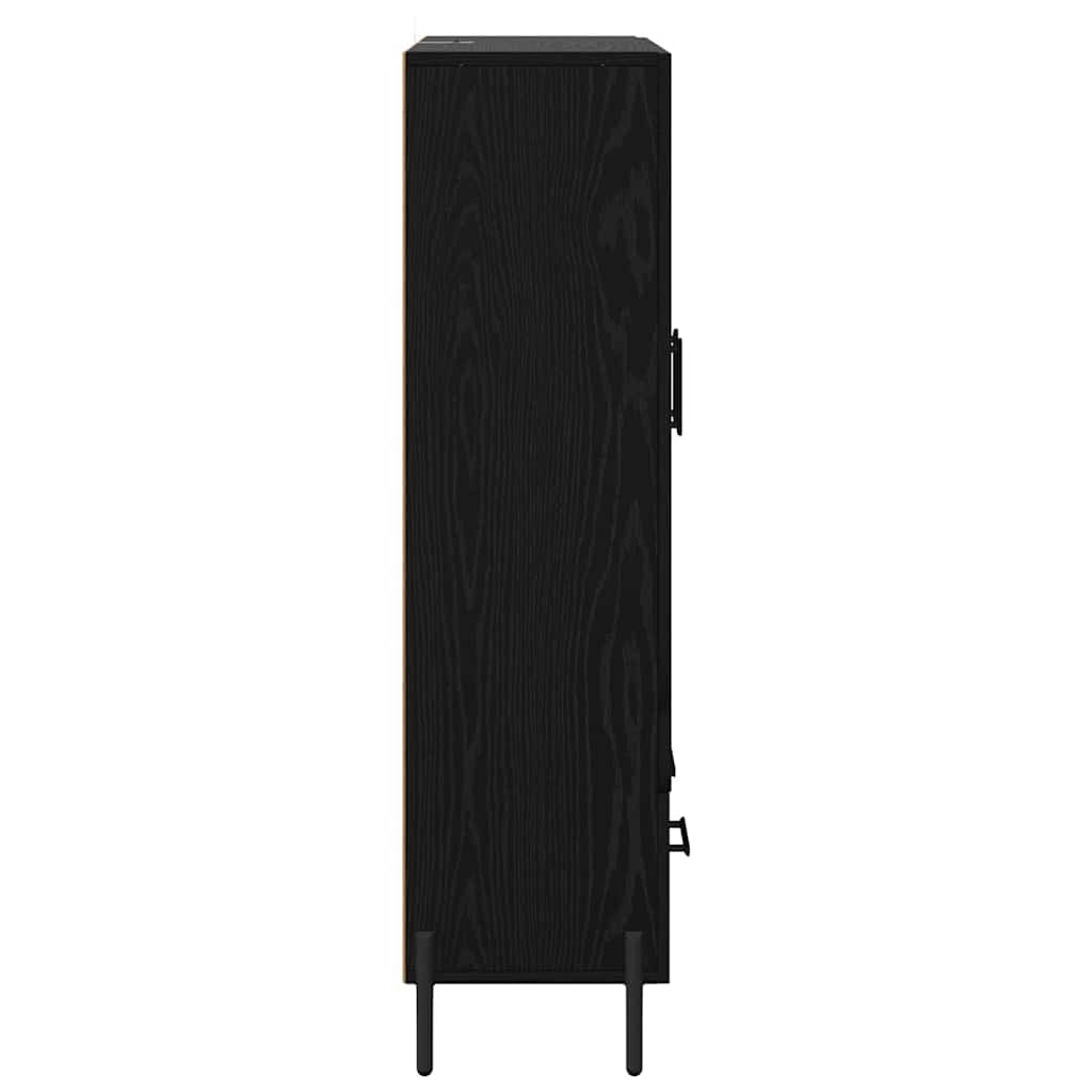 Highboard Corona Schwarz Eichen-Optik 69,5 x 31 x 115 cm