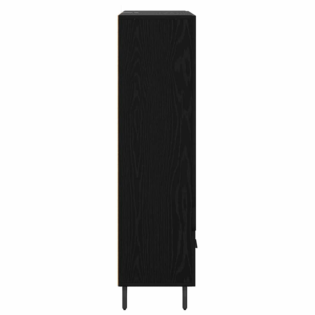 Highboard Schwarz Eichen-Optik 69,5 x 31 x 115 cm Holzwerkstoff