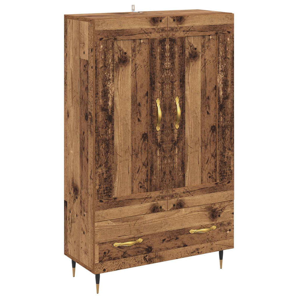 Highboard Altholz 69,5 x 31 x 115 cm Holzwerkstoff