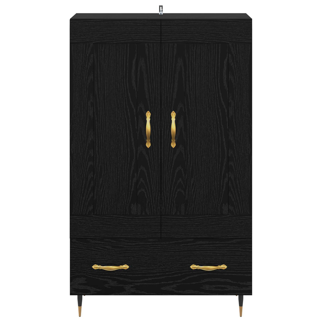 Highboard Schwarz Eichen-Optik 69,5 x 31 x 115 cm Holzwerkstoff