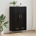 Highboard Schwarz Eichen-Optik 69,5 x 31 x 115 cm Holzwerkstoff