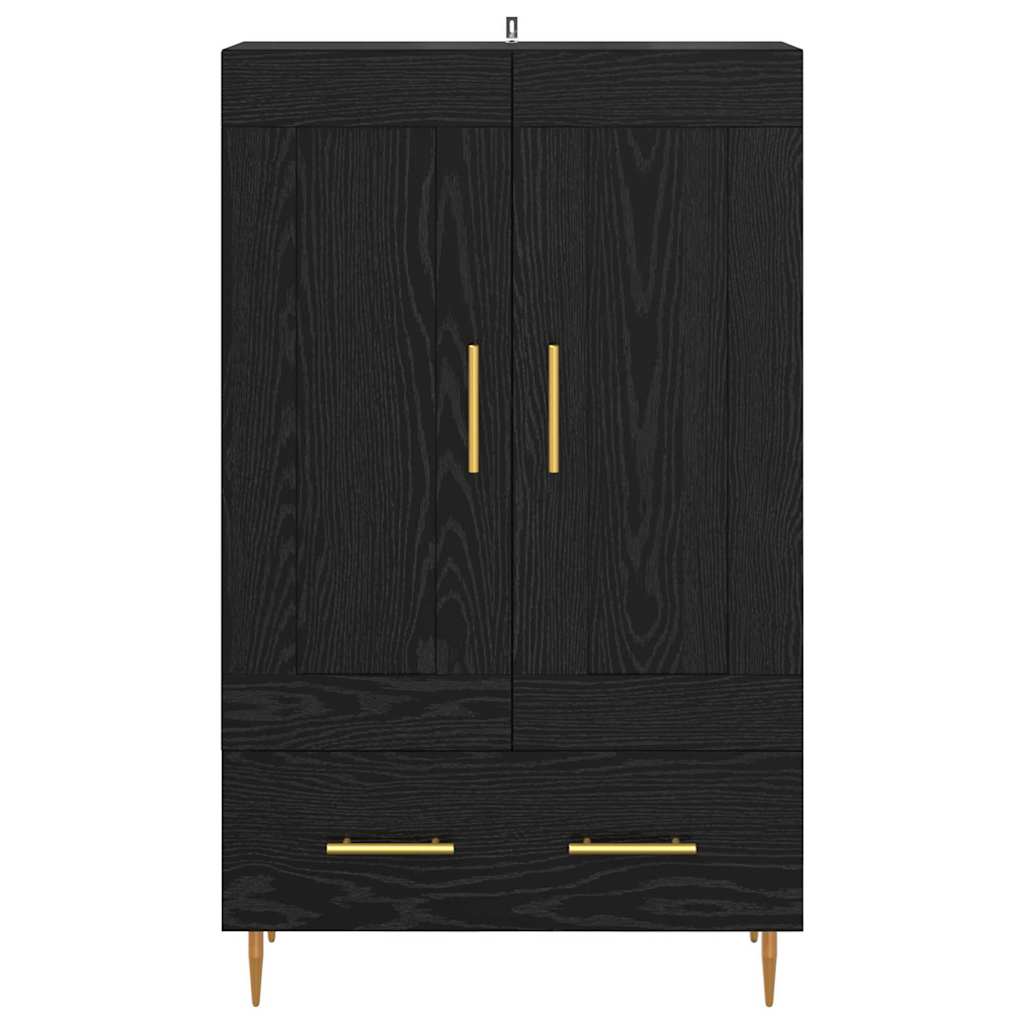 Highboard Schwarz Eichen-Optik 69,5 x 31 x 115 cm Holzwerkstoff