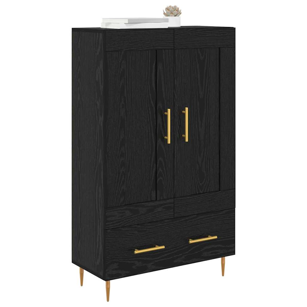 Highboard Schwarz Eichen-Optik 69,5 x 31 x 115 cm Holzwerkstoff