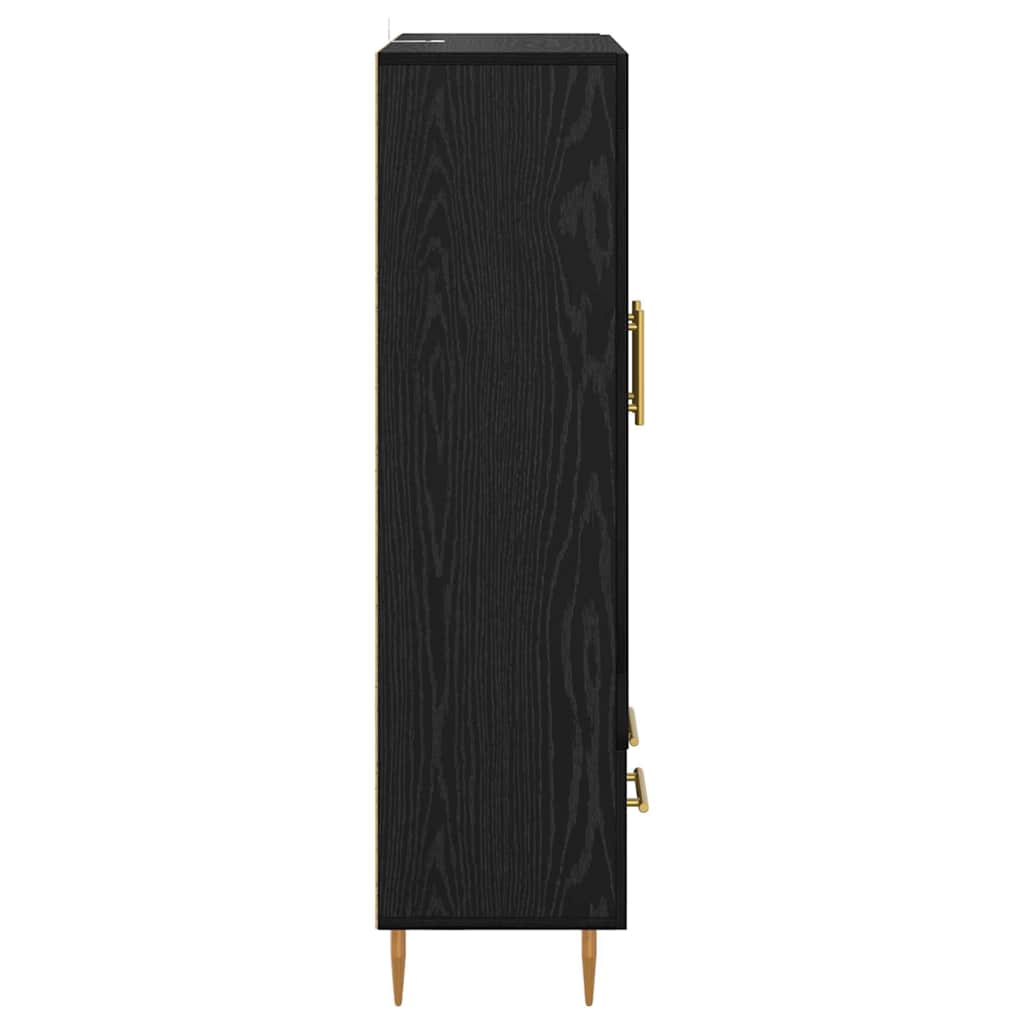 Highboard Schwarz Eichen-Optik 69,5 x 31 x 115 cm Holzwerkstoff
