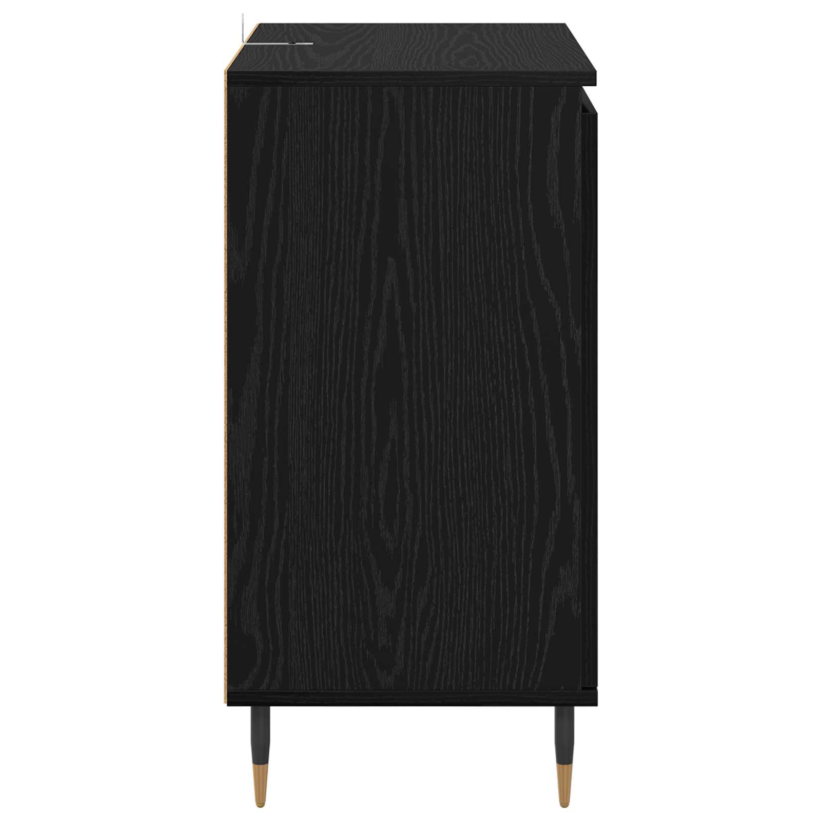 Sideboard Schwarz Eichen-Optik 60 x 35 x 70 cm Holzwerkstoff