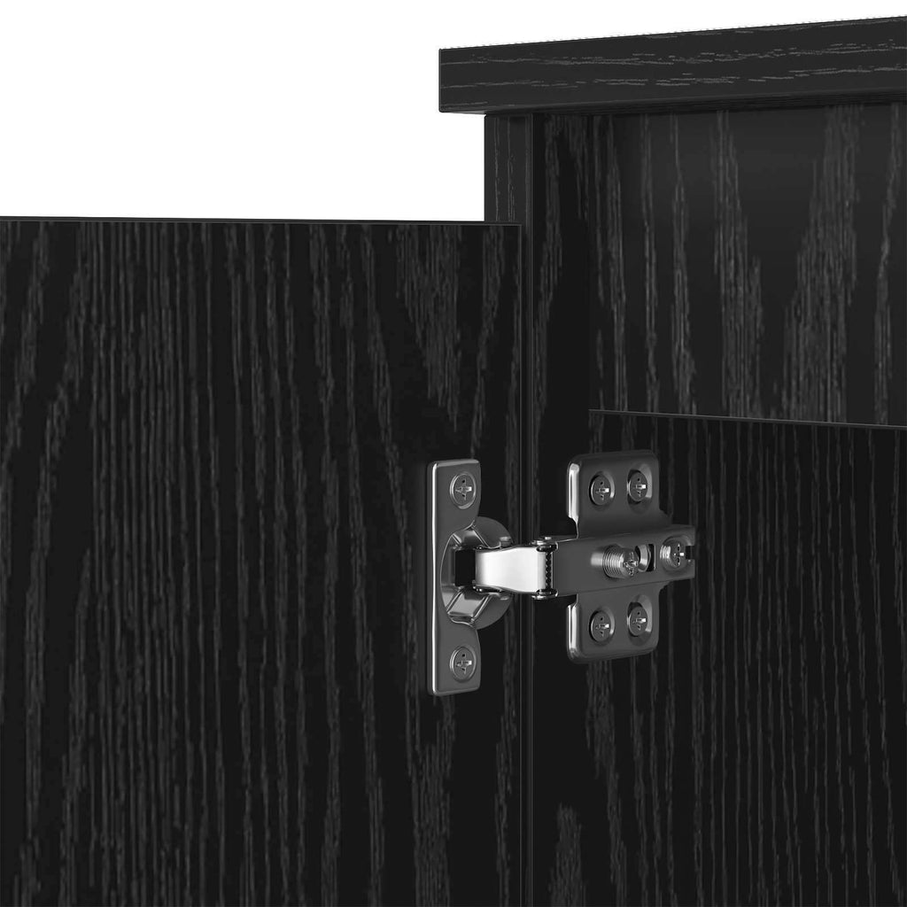 Sideboard Schwarz Eichen-Optik 60 x 35 x 70 cm Holzwerkstoff