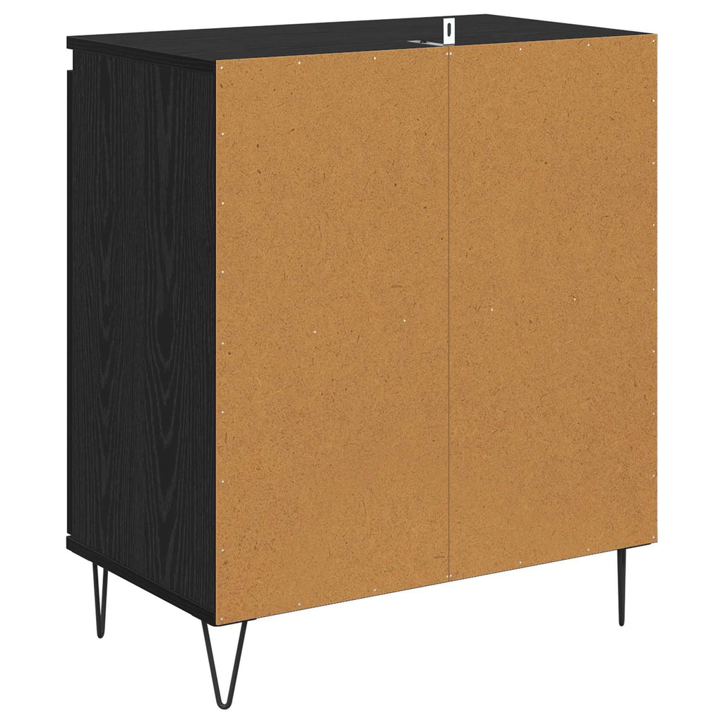 Sideboard Schwarz Eichen-Optik 60 x 35 x 70 cm Holzwerkstoff