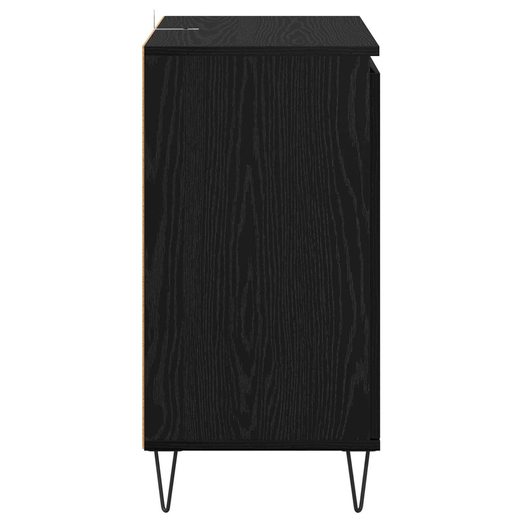 Sideboard Schwarz Eichen-Optik 60 x 35 x 70 cm Holzwerkstoff