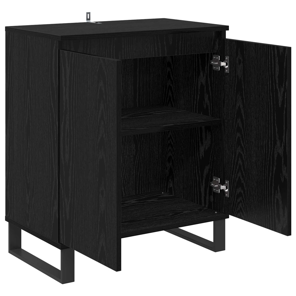 Sideboard Schwarz Eichen-Optik 60 x 35 x 70 cm Holzwerkstoff