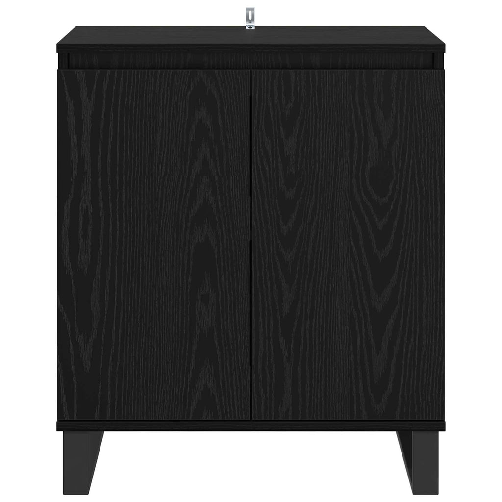 Sideboard Schwarz Eichen-Optik 60 x 35 x 70 cm Holzwerkstoff