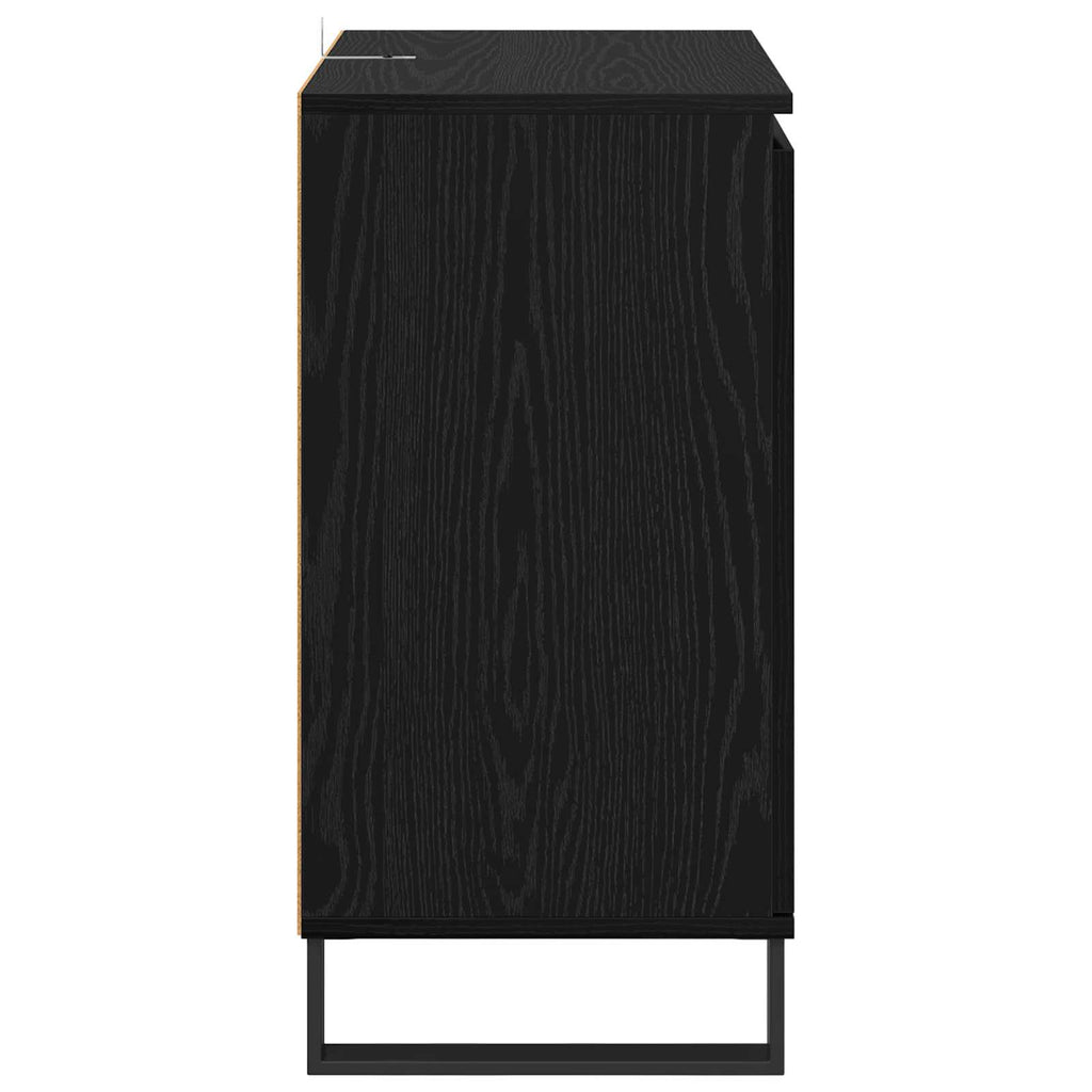Sideboard Schwarz Eichen-Optik 60 x 35 x 70 cm Holzwerkstoff