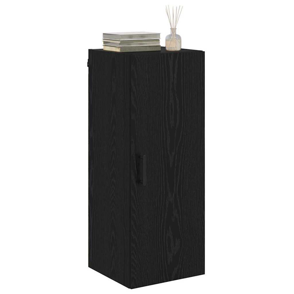 Wandschrank Schwarz Eichen-Optik 34,5 x 34 x 90 cm