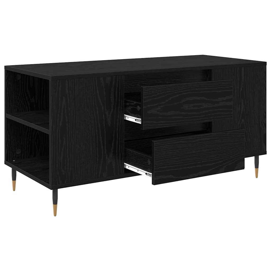 Couchtisch Schwarz Eichen-Optik 102 x 44,5 x 50 cm
