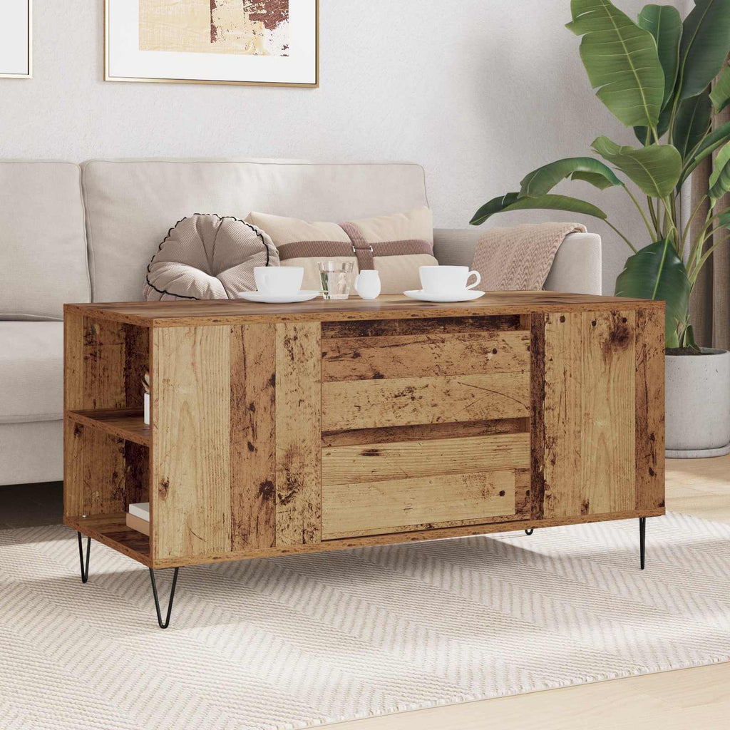 Couchtisch Altholz 102 x 44,5 x 50 cm Holzwerkstoff
