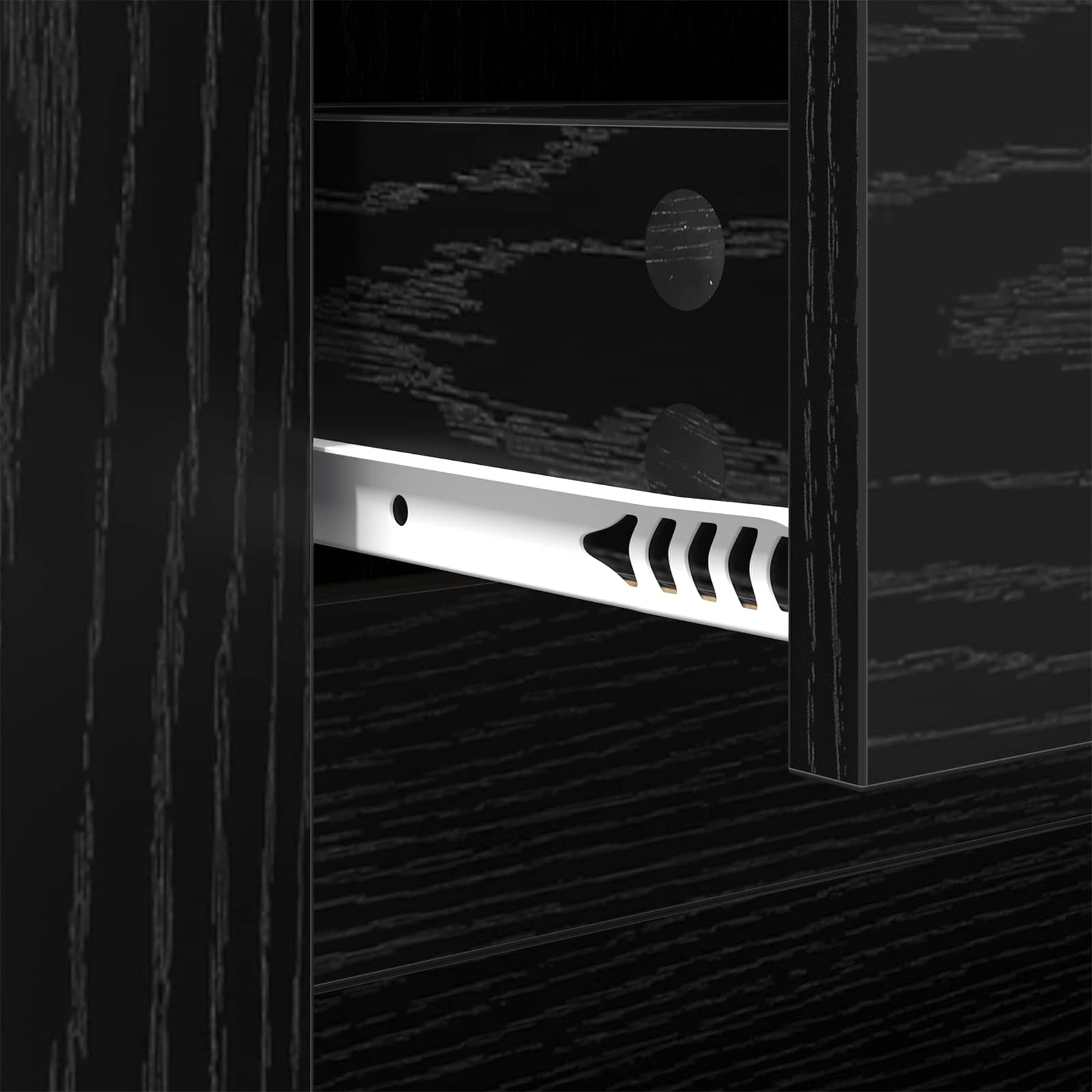 Couchtisch Schwarz Eichen-Optik 102 x 44,5 x 50 cm