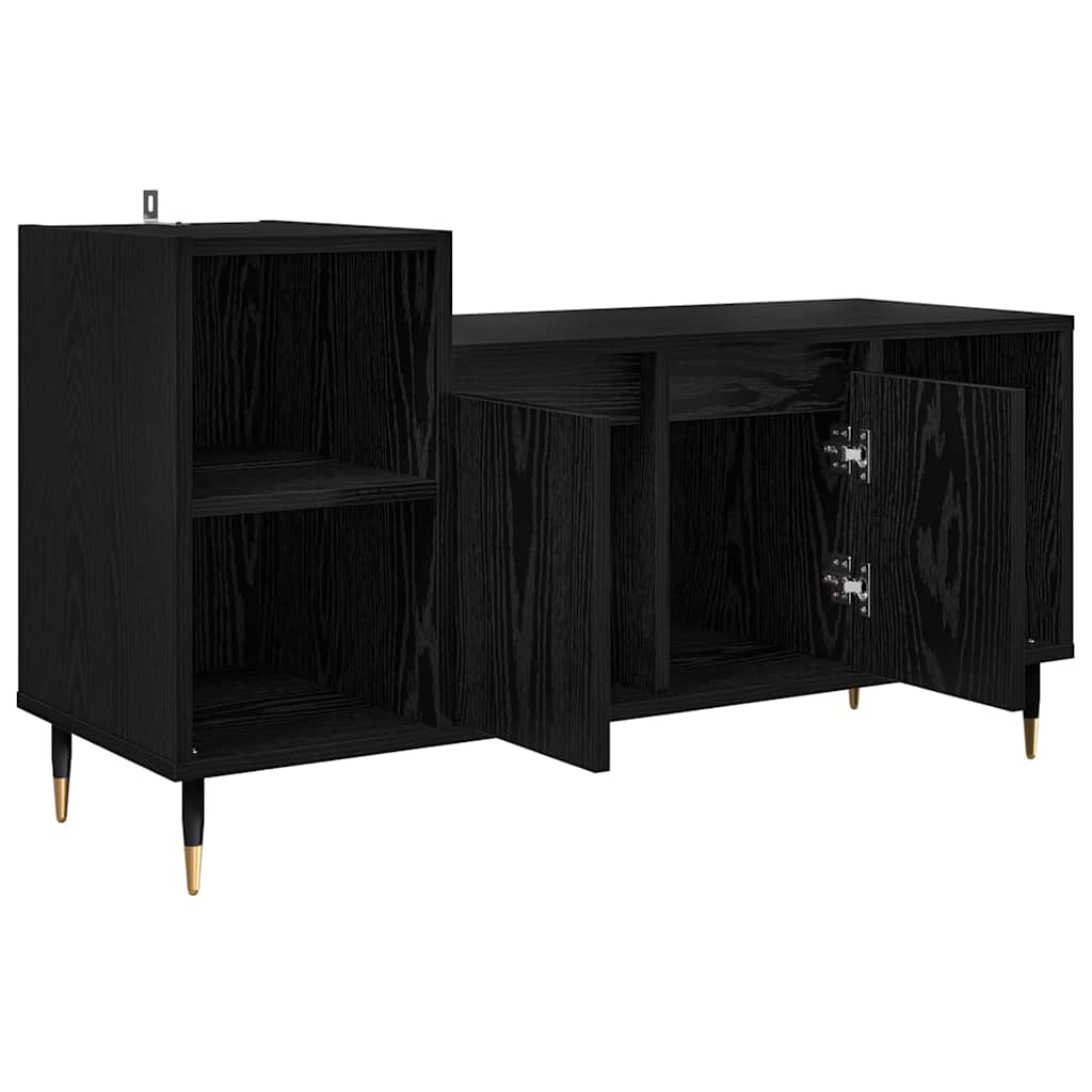 TV-Schränk Schwarz Eichen-Optik 100 x 35 x 55 cm Holzwerkstoff