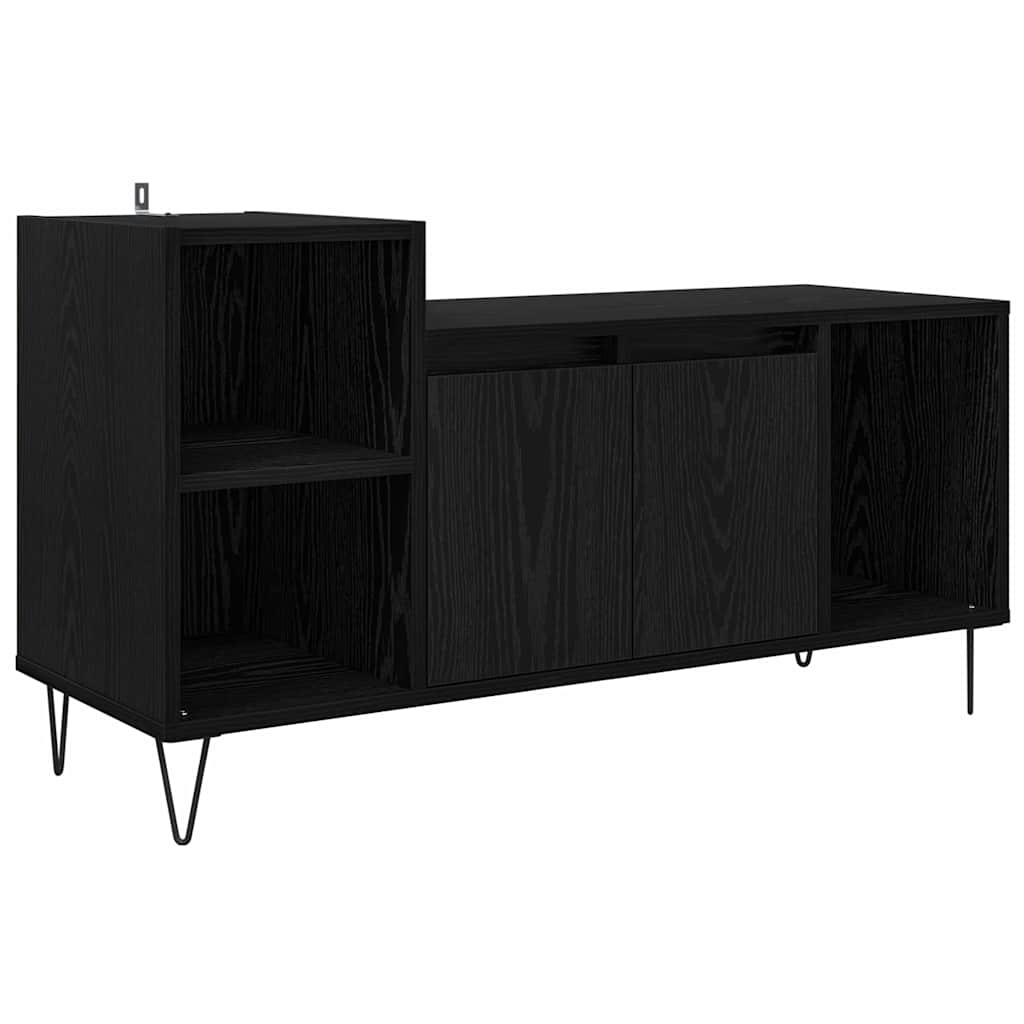 TV-Schränk Schwarz Eichen-Optik 100 x 35 x 55 cm Holzwerkstoff