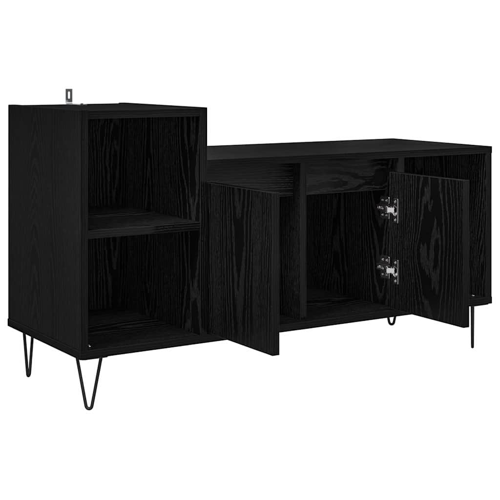 TV-Schränk Schwarz Eichen-Optik 100 x 35 x 55 cm Holzwerkstoff