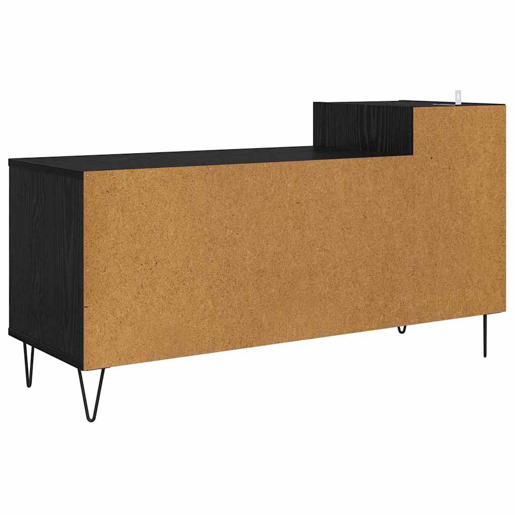 TV-Schränk Schwarz Eichen-Optik 100 x 35 x 55 cm Holzwerkstoff