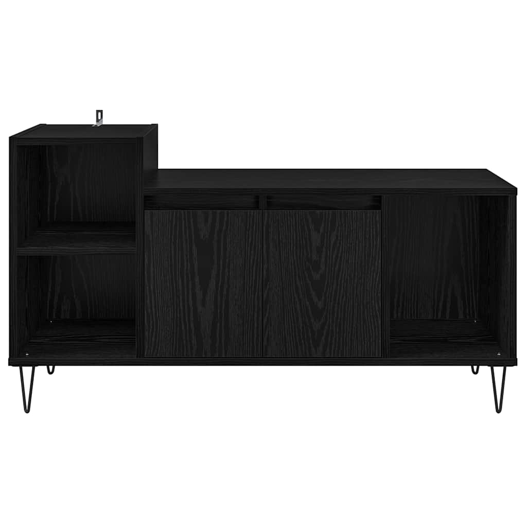 TV-Schränk Schwarz Eichen-Optik 100 x 35 x 55 cm Holzwerkstoff