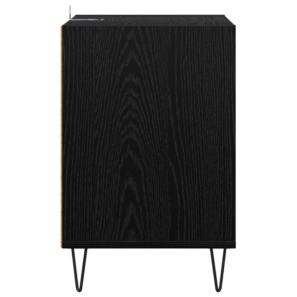 TV-Schränk Schwarz Eichen-Optik 100 x 35 x 55 cm Holzwerkstoff